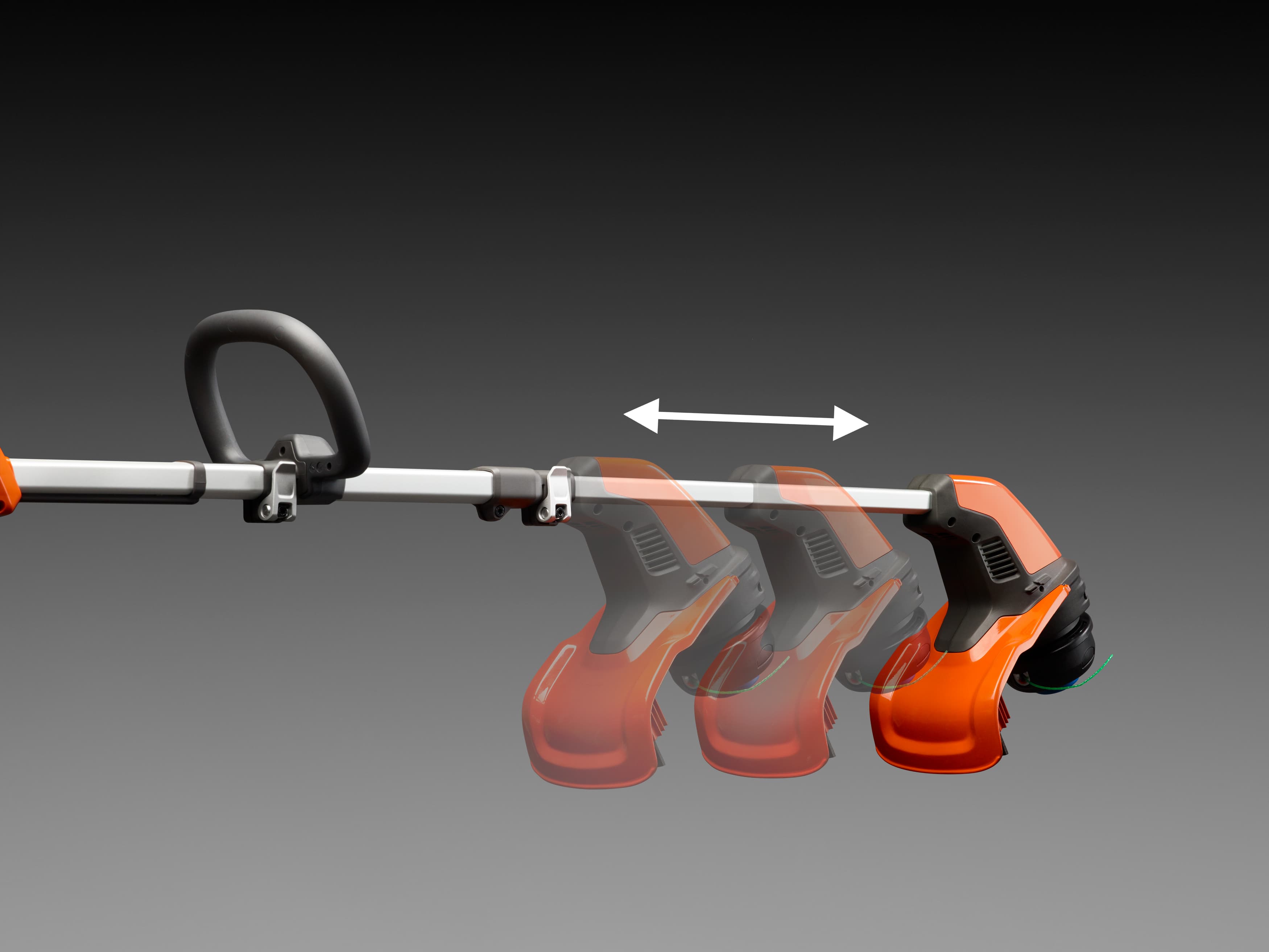 Adjustable telescopic shaft for a comfortable working position and compact storage. Easily adjust the length to fit your needs and when the job is done, simply shorten the shaft for smarter storage. image